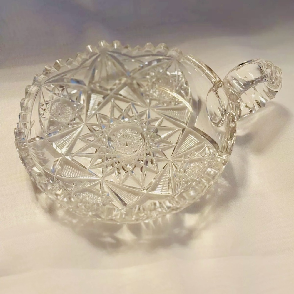 Elegant Crystal Cut Glass Dish
